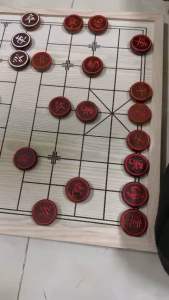 Quân cờ tướng gỗ nhãn 35cm khắc chữ 2 mặt (không bao gồm bàn)