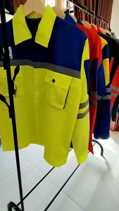 baju kerja wearpack safety lengan panjang/baju seragam proyek/baju safety APD/seragam kerja lapangan