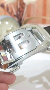 Sabuk Gesper Ikat Pinggang Pria Model Rel Huruf B SIlver
