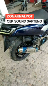 Knalpot Standar racing luster blumoon untuk beat vario scoopy nmax aerox mio Originall AOS RACING EXHAUST