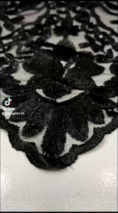 Bahan tille bordir mutiara gliter bisa cod