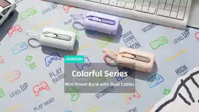 JOYROOM 22.5W mini Power Bank 10000mAh with Dual Cables 3C Certified ...