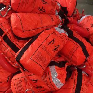 ถุงลอยน้ำกู้ภัยช่วยชีวิต ขนาด 8 มิล30 เมตรพร้อมแหวนลอยสะท้อนแสง