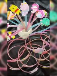Bando Akrilik Elastis Anti Patah & Bando Sisir Karakter Kartun Lucu