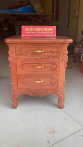 tủ táp kê đầu giường 40x50 cao 60 3 ngăn kéo gỗ hương đá