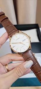 ĐỒNG HỒ NAM CHÍNH HÃNG Citizen NH8353-18A Automatic Dress Watch Gold Case Brown Leather For Men