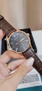 ĐỒNG HỒ NAM CHÍNH HÃNG Citizen NH8353-00H Automatic Black Dial Brown Leather Rose Gold Case For Men