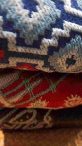 1PCS ORI HANDUK DEWASA MERAH PUTIH MOTIF WARNA TUA JUMBO 70X135CM