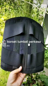 KORSET LUMBAL ELASTIS HITAM. KORSET LUMBAR ORTOPEDI. KORSET TULANG BELAKANG. KORSET SAKIT PINGGA