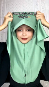 Bergo instan jersey / Hijab bergo oval pet / Bergo daily / Kerudung instan jersey / Bergo oval ped size M