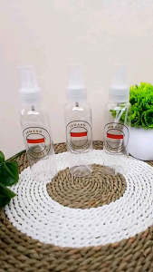 Botol Spray Kosong 100 ml Perlengkapan Umroh Haji + Stiker Jemaah Indonesia