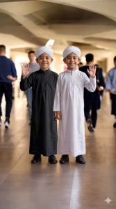 [READY STOCK] Jubah Tahfiz Budak Koshibo Zip Jubah Putih Jubah Hitam by Al Hafiz