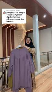 Elvarette Set Tunik - Setelan Super Jumbo LD 160 CM Crinkle Airflow