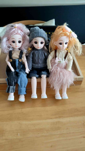 ส่งจากไทย‼️ตุ๊กตา ผู้หญิง สูง 30 ซม. คอแขนขาขยับได้ ตุ๊กตา BJD 3D