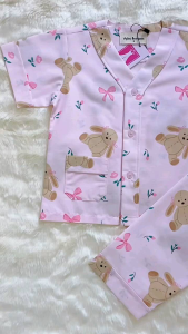 Baju Tidur Piyama Anak Perempuan 1 sampai 10 tahun Bahan katun Adem Tanpa kerah