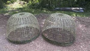 สุ่มไก่ใบเล็ก สานจากไม้ไผ่ เส้นไม้ไผ่สวย(ไก่ชนไก่ตี)ส่งไว