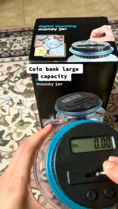 🌹READY STOCK🌹 Digital Counting Coin LED Display Piggy Bank Money Saving Box Cute Jar Tabung Simpanan Syiling Viral 存钱罐扑满