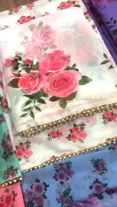 [PRE-ORDER]New Design Floral Georgette Saree(ETA:2023-06-08)15 TO 20 DAYS DELIVERY