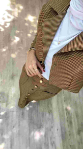 Blossom One Set Tartan Pink