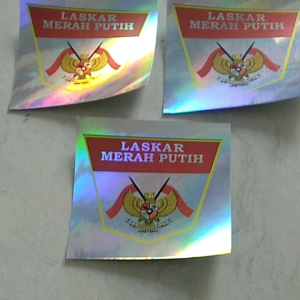 DTF stiker sablon kaos stiker motor logo laskar merah putih isi 3 pcd
