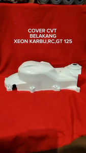 COVER TUTUP CVT XEON 125 KARBU PUTIH KARBON
