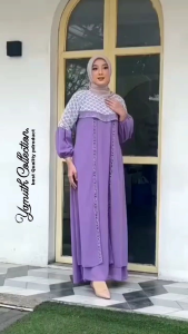 COD Gamis Jumbo Mewah Aplikasi Tile Dan Payet Ld 90 100 110 120 130 140cm Shofiya Dress Cerutybabydoll Full Puring Ukuran M L XL XXL 3XL 4XL 5XL Dress Kondangan Pesta Elegan Bahan Adem Nyaman Jatuh Terbaru 2024
