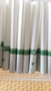 Kertas Selongsong R splas Hijau Mentol Diameter 8mm dan 65mm isi 100 pcs