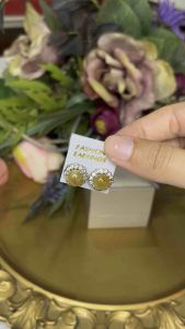 🔥ต่างหูพลอยแท้ บุษเนื้อธรรมชาติ อัญมณีเครื่องประดับของแท้ สินค้ามีใบรับประกัน AUFU STORE