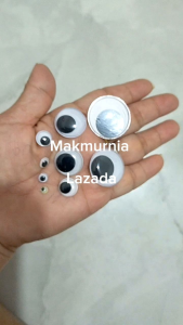 Mata Boneka Googly Eye Ukuran 4mm 5mm 6mm 7mm 10mm 15mm 18mm 20mm 25mm Kerajinan  Mata Boneka Hiasan isi 50n Pcs