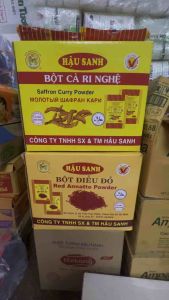 (SALE BỘT ĐIỀU - DATE 09.04) Bột cà ri nghệ/Bột điều đỏ Hậu Sanh gói (500g)