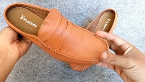 sepatu sandal pria 100% kulit slop pria kulit