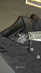 Jemssky  Polo Shirt polos Baju Kerah Brand Quality Hitam