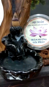 Nụ trầm hương cho thác khoi chảy ngược Nụ trầm Phúc -Lộc Thọ  làm từ 100% nguyên liệu tự nhiên-Trầm Quảng Nam