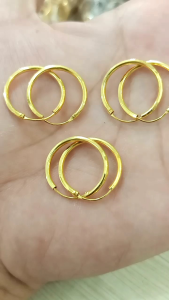 Anting Ring Polos Perak 925 Lapis Mas: Desain Minimalis & Kualitas Tinggi