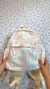 PROMO Pelangi Mewah Rajutan Tas Sekolah Wanita Jepang Tas Bahu Mini Ransel