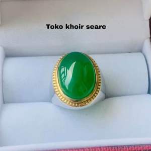 Cincin Batu Akik Giok Garut Natural 13x18 Super Mewah minimalis