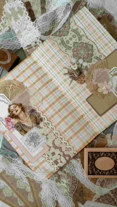 Fairy Lights Journal - READY STOCK/ art journaling/ scrapbook deco/ InfeelME: Vintage delicate lace series background papers