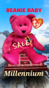 Beanie Baby Millennium Ty Silk Fabric Hand Washable Soft Pink Bear Toy
