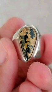 CINCIN BATU PIRUS PERSIA HIJAU KEHITAMAN/DEEPGREEN ASLI NATURAL