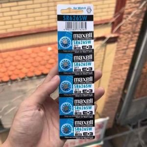 Vỉ 5 Viên Pin Đồng Hồ SR626SW / 377 Maxell Nhật Bản 1.55V Cho Đồng Hồ Đeo Tay