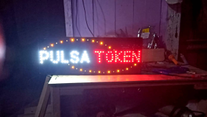 LED sign/tulisan lampu PULSA TOKEN