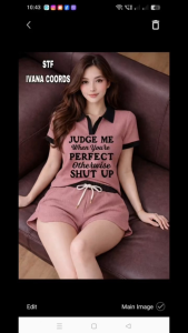 CLASSY KOREAN TERNO SHORT AND POLO BLOUSE