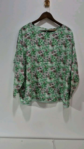 Crocodile JAPAN FABRIC เสื้อแฟชั่นผู้หญิง เสื้อเชิ้ตแฟชั่นฤดูร้อน เสื้อคอกลมทรงลวม แขนยาว ผ้าเรยอน ใส่สบายระอากาส