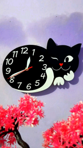 Jam Dinding Aesthetic Karakter Kucing Hitam Jam Dinding Kayu Mdf Desain Vintage Dan Retro Waktu Analog Dengan Bentuk Karakter Garansi Pusat Layanan Resmi Lokal - Lazada
