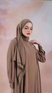 Shamma Abaya Set Pashmina Gamis Wanita Dewasa Terbaru Kekinian Best Seller Viral FYP