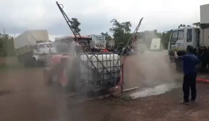 ปั๊มพ่นยา 3 สูบขนาด 1 นิ้ว แบบ 2in1 อย่างหนาแบบมีถังหม้อลม