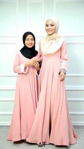 DRESS CINDERELLA 4.0 - Jubah Muslimah Ironless Baju Kerja Kenduri Majlis Dinner Pregnant Nursing Plain Pink Putih Hitam Maroon Soft blue Peach Dusty Purple Lilac