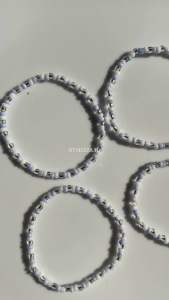 Gelang Manik 3 Warna / Tiny Bracelets Baby Blue / Gelang Manik 3mm / Gelang Manik Couple / Gelang Manik Aesthetic / Gelang Simple