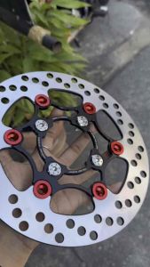 จานเบรคหน้าลักชู ขนาด220มิล หนา4มิล ใส่เวฟ110i/125i/ แถมฟรี น็อตจาน4ตัว ราคาต่อ1ชุด