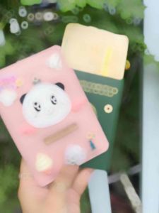 (Chat chốt tên -chọn màu) vỏ hộ chiếu gấu trúc bao hộ chiếu gấu panda bọc hộ chiếu bao da hộ chiếu passport cover